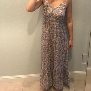 patterned colorful maxi dress